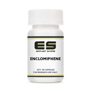 Potent Enclomiphene capsules from Explicit Sarms for muscle recovery and hormone regulation, ideal for research use and enhancing athletic performance.