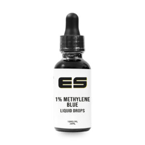 bottle of ES 1% Methylene Blue liquid drops